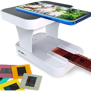 KLIM K2 Escáner de negativos y diapositivas de 35 mm + NUEVO 2024 + Kit digitalizador de diaposistivas y escaner de fotos + Tu propio servicio de digitalización de negativos en casa con tu móvil