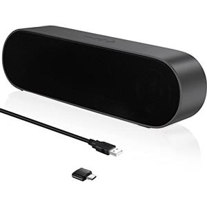 ZETIY Mini Altoparlante per PC, Casse Computer con Alimentazione USB, Altoparlante USB Stereo Sound Mini Casse Soundbar Portatile per Tablet Desktop Laptop e Banco Cassa - Grigio