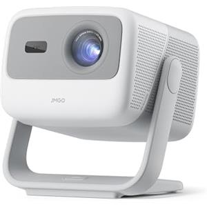 JMGO N1 Proiettore, 1080P Mini Videoproiettore Portatile Full HD, 3D Proiettore Laser Triple 800 CVIA Lumen, Correzione Automatica dell'Immagine Cardanic, Dynaudio Altoparlanti 2x5W, Android TV 11.0