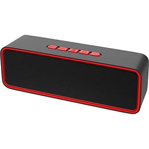 Sonkir Altoparlante Bluetooth, Casse Portatili Bluetooth 5.0 con Bassi Stereo 3D Hi-Fi Mani Libere, Batteria Integrata da 1500 mAh Supporto TF Carda (Rosso)