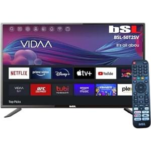 BSL BEAUTIFUL SOUND LINE BSL-50T2SV VIDAA Smart TV 50 pollici | WiFi | RJ45 | Risoluzione UHD 3840X2160p | USB | DVBT2/S2/C | Compatibile con Youtube, Netflix, Disney +, Dazn, Prime | HDMI