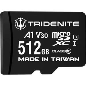 TRIDENITE Scheda Micro SD 512 GB, Memoria MicroSDXC per Nintendo-Switch, GoPro, Drone, Smartphone, Tablet, 4K Ultra HD, A1 UHS-I U3 V30 C10, Lettura Fino a 95 MB/s, con Adattatore SD