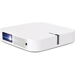 XGIMI Elfin Mini proiettore, proiettore portatile ultra compatto 1080P, 600 ISO Lumen, ingresso 4K supportato per film e giochi, Android TV 10.0, altoparlanti Harman Kardon, Keystone automatico