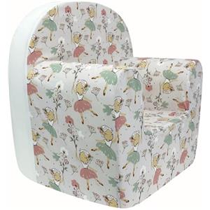 baby idea Babysanity® Poltroncina Bimbi Rivestimento 100% Cotone Sfoderabile Imbottitura Alta Intensità Migliorata Poltrona per Bambini Comoda Leggera Ideale per la Cameretta - Made in Italy - (Bambola Rosa)