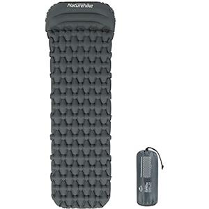 Naturehike Materassino Campeggio Spessore 6,5 cm Air Mattress Singolo Materassino Campeggio per Esterno Compatto e Resistente all'umidità Adatto per Escursioni (Grigio)