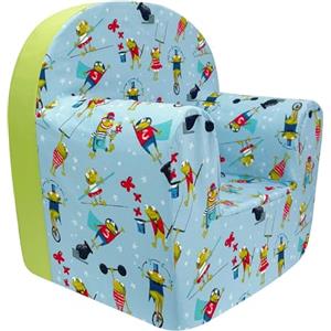 baby idea Babysanity® Poltroncina Bimbi Rivestimento 100% Cotone Sfoderabile Imbottitura Migliorata Poltrona per Bambini Comoda e Leggera Ideale per la Cameretta - Made in Italy - (Winter Animals)