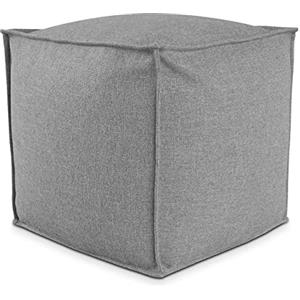 Deshome Pouf poggiapiedi 50x50x50 cm idrorepellente con imbottitura sfoderabile per esterno interno: Puff design per divano soggiorno camera da letto, Puff, Pouffe salotto Light Pouf (Grigio polvere)