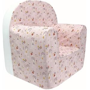 baby idea Babysanity® Poltroncina Bimbi Rivestimento 100% Cotone Sfoderabile Imbottitura Alta Intensità Migliorata Poltrona per Bambini Comoda Leggera Ideale per Cameretta -Made in Italy- (Principessa Rosa)