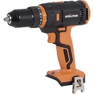 Evolution Power Tools R13CMB-Li Trapano combinato cordless con velocità variabile e cinghia con gancio, nero arancia