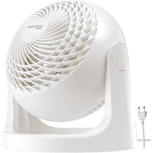 Iris Ohyama Woozoo, 23m², Ventilatore da Tavolo, Ventilatore da Scrivania, Bianco, 3 Velocità, Silenzioso, Portatile, Per Camera Da Letto, Soggiorno, Raffreddamento, Potente, PCF-HE18