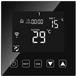 KETOTEK Intelligente Termostato WiFi per Caldaia Gas/Acqua Riscaldamento a Pavimento 3A Compatibile con Alexa, Tuya/Smart Life APP