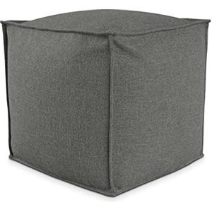 DESHOME - Pouf poggiapiedi 50x50x50 cm idrorepellente con imbottitura sfoderabile per esterno interno: Puff design per divano soggiorno camera da letto, Puff Pouffe salotto Light Pouf (Grigio marrone)