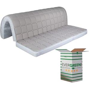 EVERGREENWEB MATERASSI & BEDS EVERGREENWEB - Materasso Singolo 70x190 H 10 cm per Divano Letto,Pronto letto con Piega su Seduta,PIEGHEVOLE in Poliuretano Ortopedico Rivestimento Bianco ANALLERGICO, Laccetti di Fissaggio BED SOFA