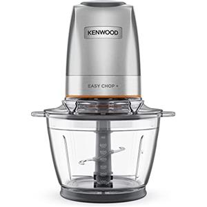 Kenwood EasyChop+ CHP62.400SI, Tritatutto con Sistema di Lame Quad Blade in Acciaio Inox, Sistema di Controllo, Tritaghiaccio, Ciotola in Vetro da 600 ml, Lavabile in Lavastoviglie, 500 W, Silver