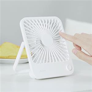 JISULIFE Ventilatore da Tavolo Portatile, Mini Ventilatore Pieghevole a 180°, 4 Velocità Della Ventola Regolabili, Ventilatore Ricaricabile Alimentata a Batteria, Adatto a Casa/Ufficio/Viaggio-Bianco