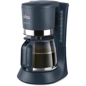 Ufesa CG7124 Capriccio 12 Macchina Caffè Americano, 12 tazze, 680W, Brocca 1.2L, Filtro Permanente, Piastra Riscaldante Antiaderente, Sistema Salvagoccia, Auto Stop, Blu