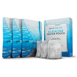 Invigorated Water PH On-The-Go - Filtri per acqua alcalina, 100 g, sistema di filtrazione dell'acqua, bottiglie, filtri acqua per brocche, brocche per/set di 3, filtri per bottiglie, filtri alcalini
