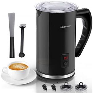 Aigostar Capu - Montalatte Elettrico 500W 240mL, Cappuccinatore Silenzioso 3 in 1 Montalatte Automatico per schiuma di latte caldo e freddo,Rivestimento Antiaderente, per Caffè, Latte, Cappuccino