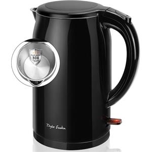 Taylor Swoden Bollitore elettrico a doppia parete da 1,5 litri, senza BPA, 2200 W con spegnimento automatico e protezione contro l'ebollizione a secco, base a 360º, acciaio inossidabile(Child, J4T)