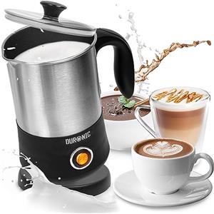 Duronic MF300 Montalatte elettrico 2 in 1, Schiumalatte automatico 300 ml, Scaldalatte 550W, Cappucinatore, Emulsionatore, Facile da usare e pulire, Ideale per caffè cioccolata calda cappuccino latte