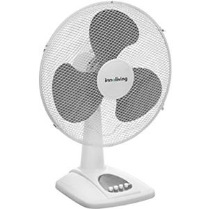 Innoliving Ventilatore da Tavolo 40CM INN-502 con 3 Velocità, Inclinabile, Oscillazione Automatica, Griglia di Sicurezza, Potente 45W, Silenzioso ed Efficiente per Casa e Ufficio