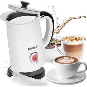 Duronic MF130 Montalatte elettrico 2 in 1, Schiumalatte automatico 130ml, Scaldalatte 550W, Cappucinatore, Emulsionatore, Facile da usare e pulire, Ideale per caffè cioccolata calda cappuccino latte