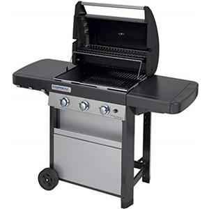 Campingaz 3 Series Classic Grill Barbecue a Gas a 3 bruciatore, 9.6 kW di Potenza, Sistema InstaClean EasyCleaning, griglia in Acciaio e Piastra, 2 tavoli a Lato, L