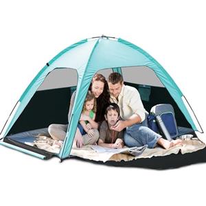 Tilenvi Tenda da Spiaggia, Tilenvi Parasole Spiaggia per 3-4 Persone, Protezione UV 80+ Tenda Mare Portatile, Istantanee Tende Familiari per Vacanza in Spiaggia Campeggio Pesca Picnic