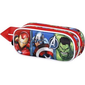 Marvel Astuccio 3D Doppio, 22 x 9.5 cm, Multicolore Massive