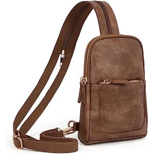 UTO Sling Bag Borsa a tracolla Donna Grande 2 in 1 Tracolla regolabile Borsa a tracolla Donna Resistente all'acqua PU Pelle Borsa a tracolla Daypack Borsa a tracolla per il tempo libero all'aperto