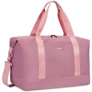 ECOHUB Bagaglio a Mano Easyjet 45x36x20, 30L Borsa Pieghevole da Viaggio, Borsone Palestra Uomo Donna con Tasca Impermeabile, borsa sportiva grande, Borse Aereo, Brevetto Pendente(Rosa)