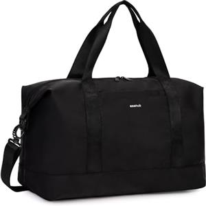 ECOHUB Bagaglio a Mano Easyjet 45x36x20, 30L Borsa Pieghevole da Viaggio, Borsone Palestra Uomo Donna con Tasca Impermeabile, borsa sportiva grande, Borse Aereo, Brevetto Pendente(Nero)