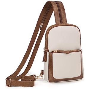 UTO Sling Bag Borsa a tracolla Donna Grande 2 in 1 Tracolla regolabile Borsa a tracolla Donna Resistente all'acqua PU Pelle Borsa a tracolla Daypack Borsa a tracolla per il tempo libero all'aperto