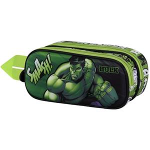 Marvel Astuccio 3D Doppio, 22 x 9.5 cm, Verde Superhuman