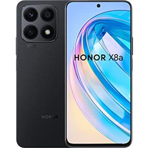 HONOR X8a Smartphone, Fotocamera Tripla da 100MP, Display FullView da 6,7 Pollici a 90 Hz, 6GB + 128GB, Android 12, Doppia SIM, Nero Mezzanotte