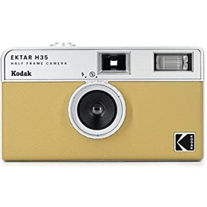 Kodak Ektar H35 Fotocamera con pellicola, mezzo telaio, 35 mm, riutilizzabile, senza messa a fuoco, leggera, facile da usare (sabbia) (pellicola e batteria AAA non sono incluse)