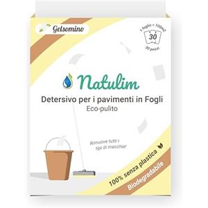 Natulim │ Detergente pavimenti ecologico in fogli (30 usi) | Detersivo ecologico per pavimenti │Made in EU | Pulisce senza sporcare il pianeta (fragranza di gelsomino)