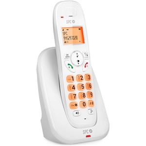 SPC Kairo - Telefoni fisso cordless, tasti e display illuminati, identificazione chiamante, volume extra, compatibilità GAP, modalità eco, blocco chiamate, vivavoce, rubrica 30 contatti - Bianco