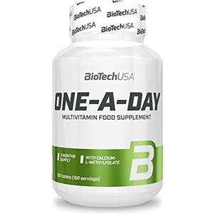 BioTechUSA One-A-Day Multivitamin | 12 Vitamine | 10 Minerali | Energia, Immunità e Salute delle Ossa, 100 compresse