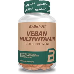BioTechUSA Vegan Multivitamin, Integratore alimentare in compresse contenente vitamine e minerali, 60 compresse