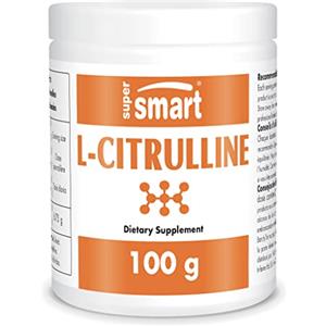 Supersmart L-Citrulline - Pre-workout - Vasodilatatore - Contribuisce a una sintesi muscolare ottimale - Aiuta a limitare crampi e dolori - Vegano - Senza glutine - Supersmart