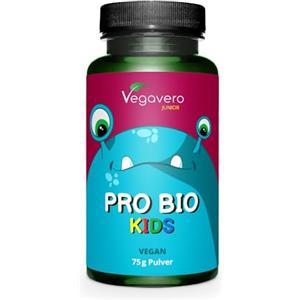 Vegavero Fermenti Lattici Probiotici BAMBINI Vegavero® | 100% BIOLOGICI | Polvere INSAPORE | dai 3 ai 12 anni | Riequilibrio Flora Intestinale | Misurino incluso! | Vegan