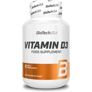BioTechUSA Vitamin D3 in compresse | 2000 UI | per ossa forti, immunità e funzione muscolare | Integratore facile da assumere | 60 compresse