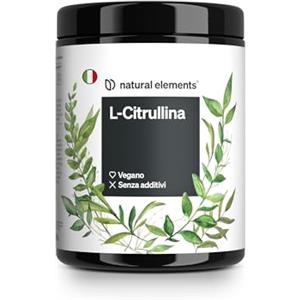 natural elements L-citrullina malato in polvere 2:1 - 500 g di polvere - ideale prima dello sport - vegano, elevata purezza, ad alto dosaggio, senza additivi - prodotto e testato in laboratorio in Germania