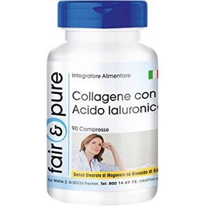 Fair & Pure® - Collagene 640mg - Collagene idrolizzato con acido ialuronico e vitamina C - 90 Compresse