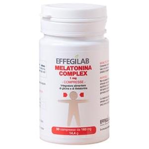 EFFEGILAB Scienza, Natura, Trentino. Melatonina 1 Mg Complex, con ADENOSINA e GLICINA | Effegilab (90 compresse)