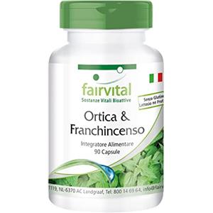 Fairvital | Ortica & Franchincenso - Integratore VEGAN - Alto dosaggio - min. 65% di acidi boswellici - 90 capsule