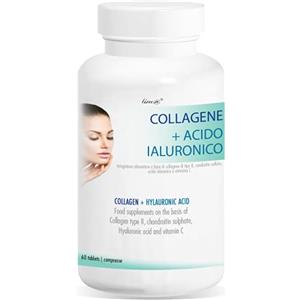 Line@Diet COLLAGENE + ACIDO IALURONICO Line@ | 60 cpr | UOMO&DONNA | Elasticità PELLE | Legamenti | Muscoli e Articolazioni| COLLAGENE idrolizzato|CONDROITINA | ACIDO IALURONICO | VITAMINA C