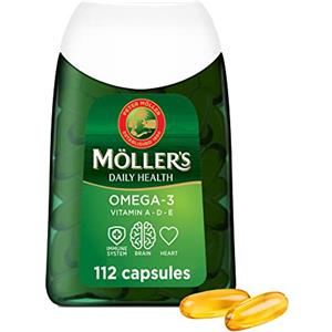 MÖLLER'S Moller's ® | Capsule di Omega-3 | Olio di pesce con EPA, DHA | 112 capsule