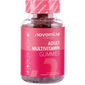 Novomins Multivitaminico Completo - Integratori con 17 Vitamine e Minerali - Vitamina C, A, B6, B12, Zinco, Magnesio, Omega 3 - Vegan - Integratore Multivitaminico Donna & Uomo - 60 Orsetti Gommosi - Novomins